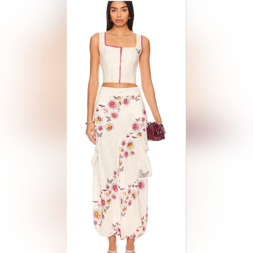 Agua Bendita x REVOLVE Maicy Cargo Pants in Butterfly Multi Size M